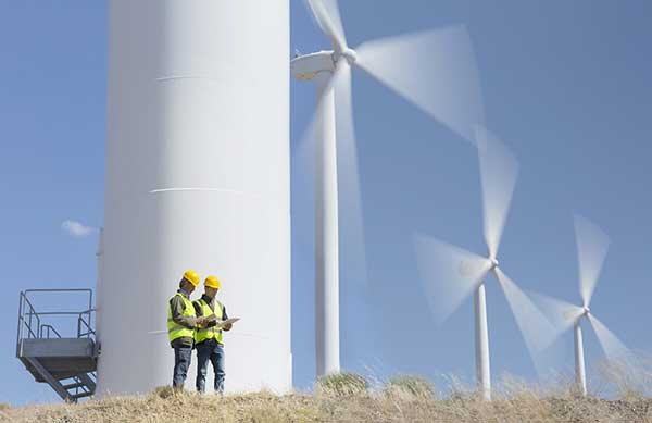 Wind Farm image | Workers Cut Carbon Emissions
