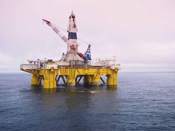 Gulf of Mexico Oil Company at Sea