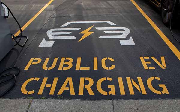 Public EV Charging Parking Lot Photo