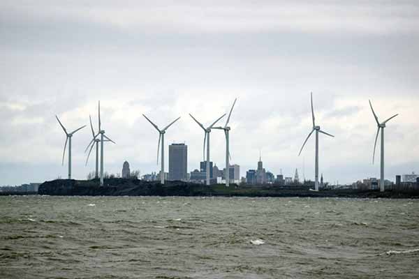New York Renewables By Lake Illustration