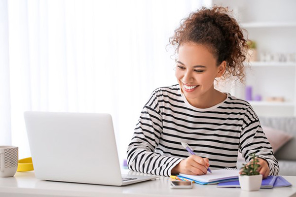 Woman Using Energy Price Comparison Websites