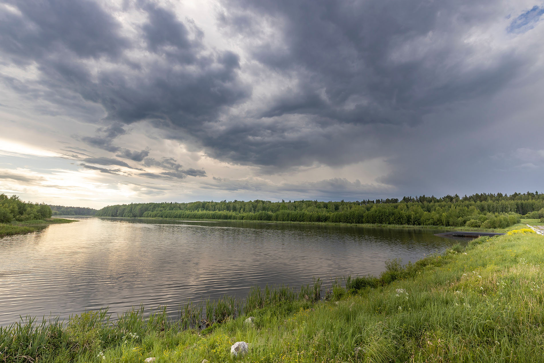 AI Weather Forecasting Image of Calm Lake