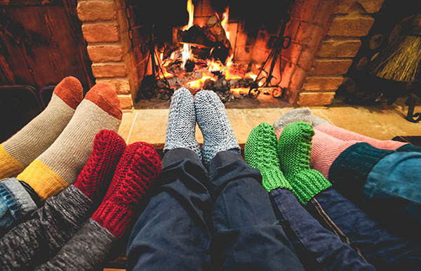 Energy Consumption in Winter Family Warm By Fire Socks