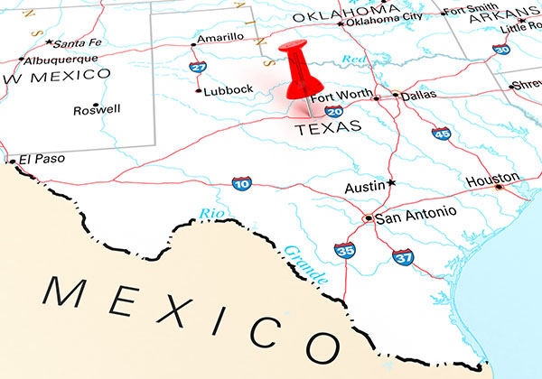 Future energy demands texas and mexico map