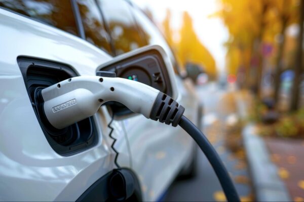 A ev car being charged