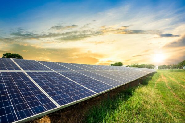An image of a solar field