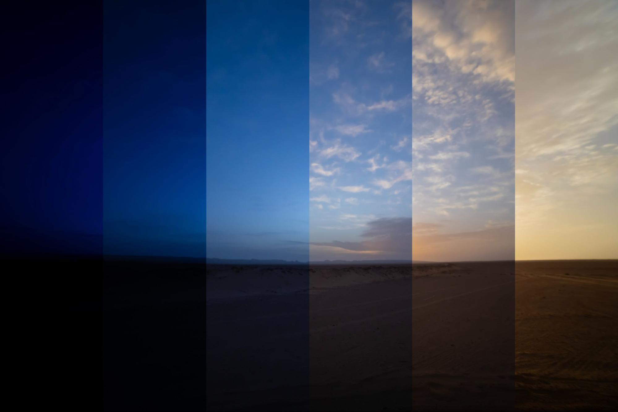 an image of a scene with different times of day